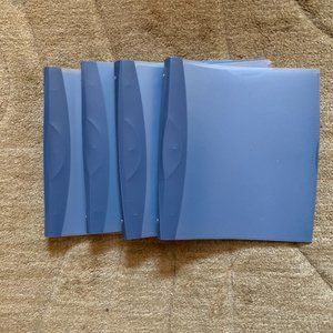 World Wide Plastic Blue Binders - set of 4